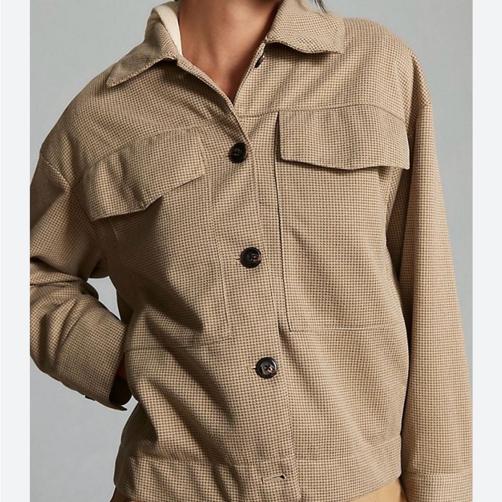 Anthropologie Maeve Knit Trucker Jacket size MP